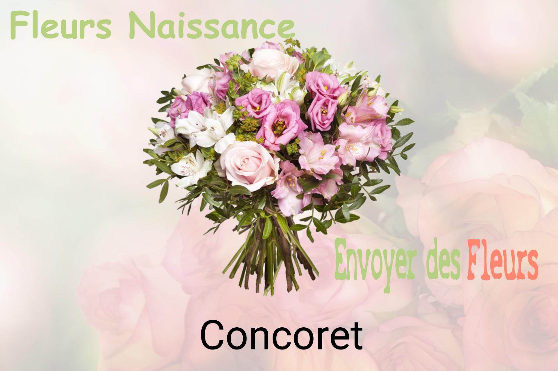Bouquet de fleurs de naissance livré à Concoret